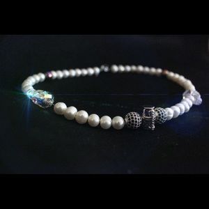 Fresh water pearl space choker
